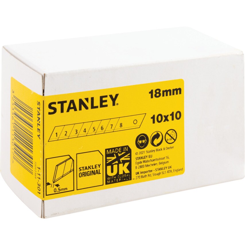 1-11-301 18mm Snap-off Blades, Pack of 100