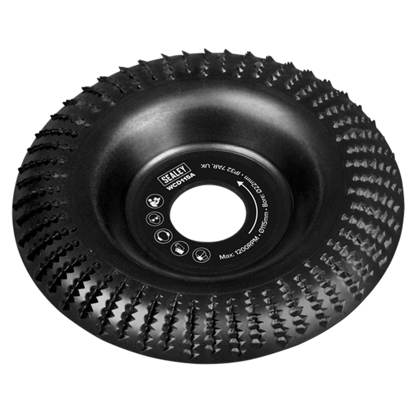 115mm ARC Shape Wood Carving Disc 22mm Bore