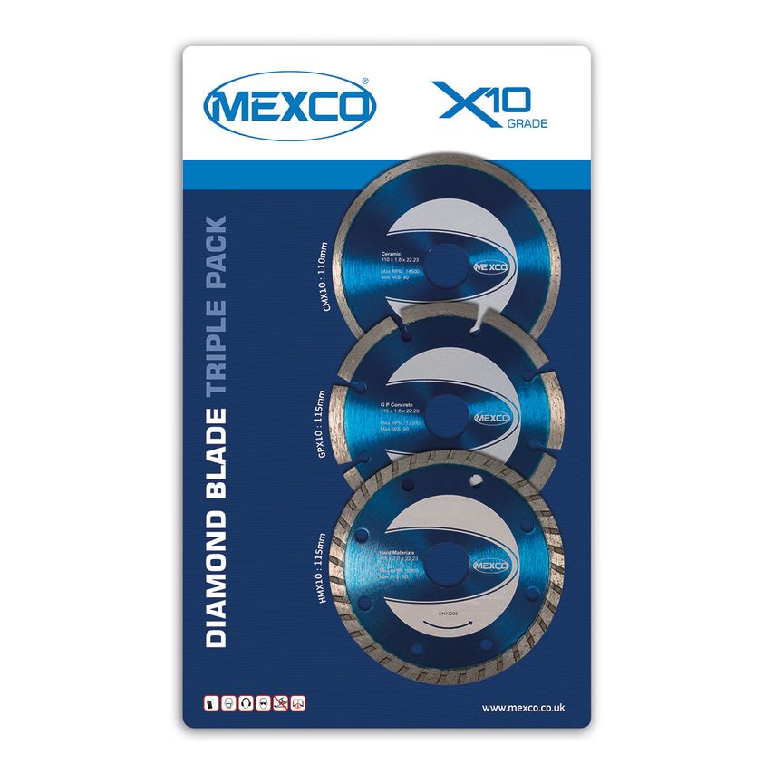115mm Diamond Blade Triple Pack