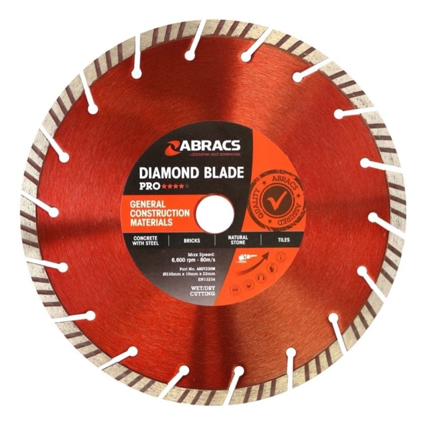 115mm x 10mm x 22.23mm Pro General Construction Materials Diamond Blade