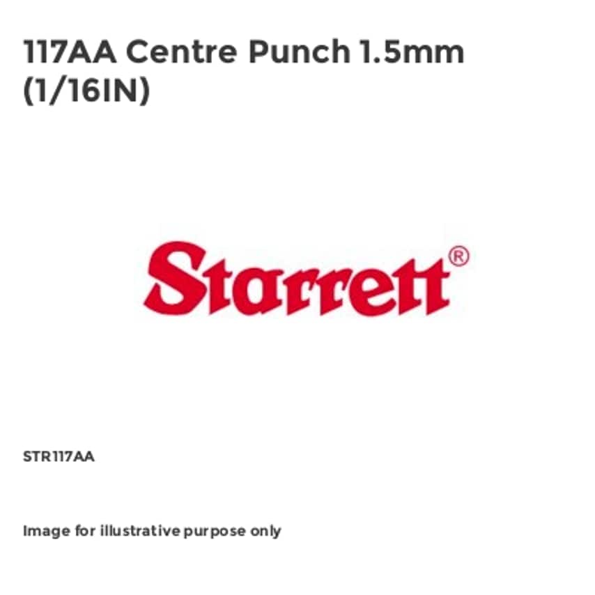 117AA Centre Punch 1.5mm (1/16IN) STR117AA