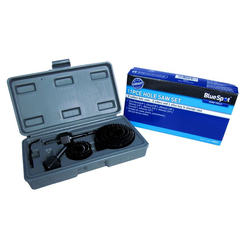 11 Pce Hole Saw Set (19 - 64mm)