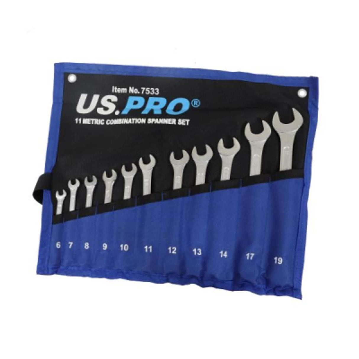 11 Piece Metric Combination Spanner Set 6-14, 17, 19MM