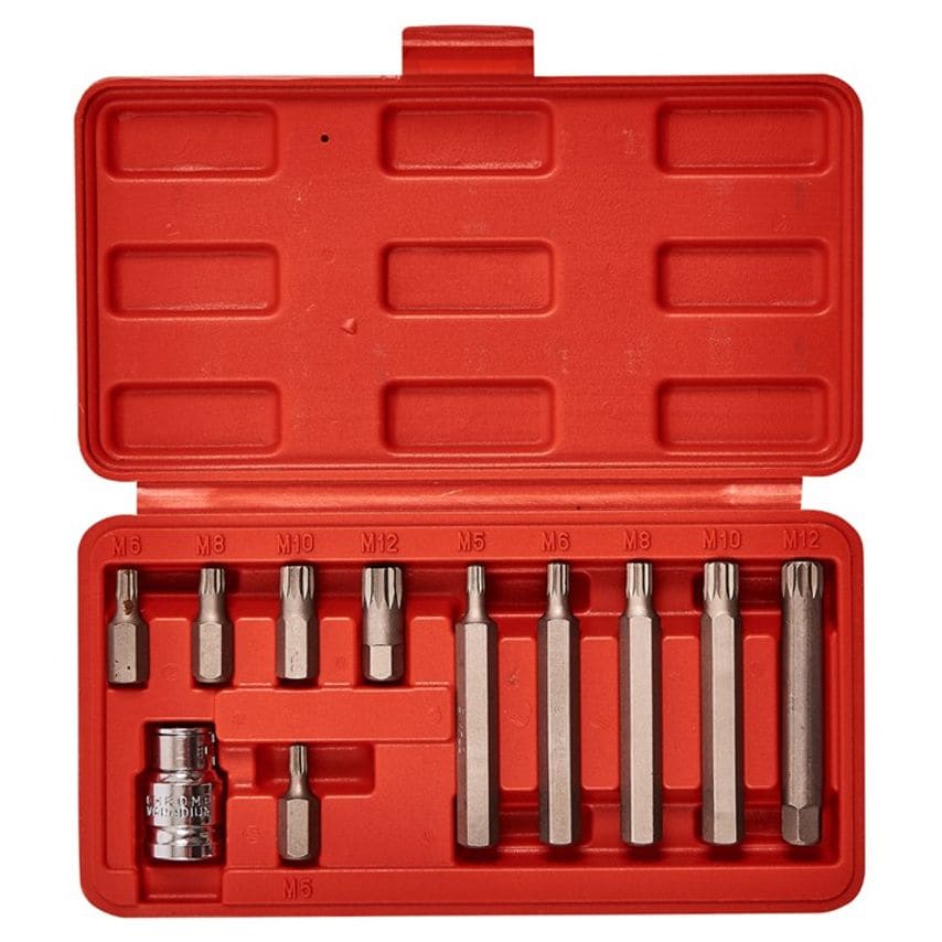 11 Piece Spline Bit and Socket Set