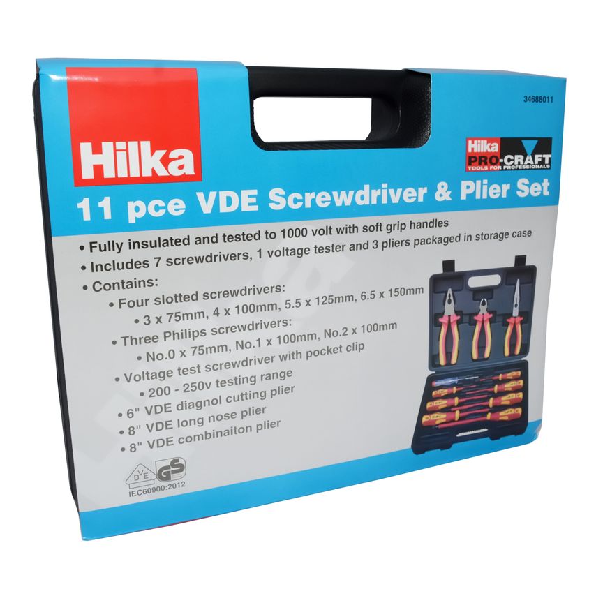 11 Piece VDE Screwdriver & Pliers Set