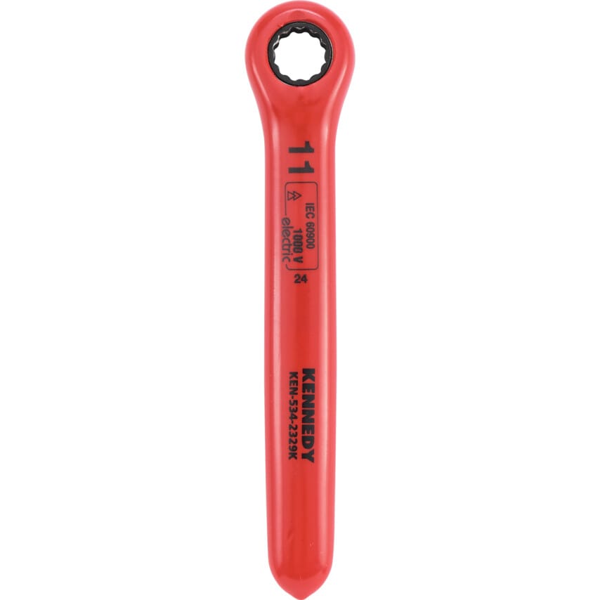 11mm Insulated Ratchet Ring Spanner Double Triangle 1000 V