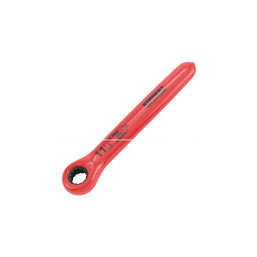 11mm Insulated Ratchet Ring Spanner Double Triangle 1000 V