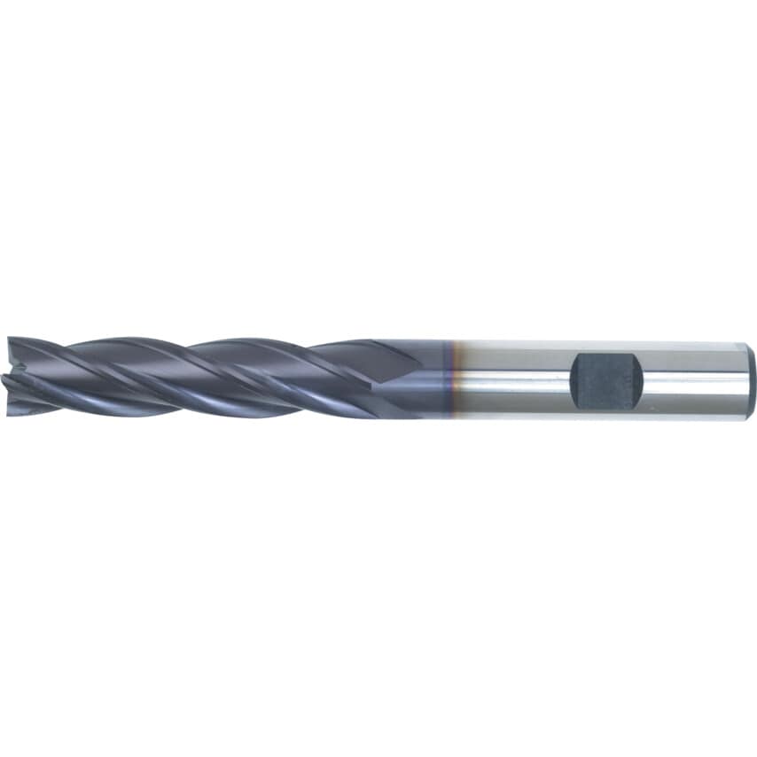 12.00MM Series 10 HSS-Co 8% 4 Flute Weldon Shank Long Series End Mills - TiAlN Coated