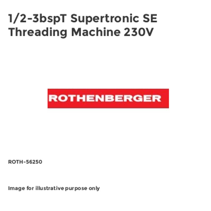 1/2-3bspT Supertronic SE Threading Machine 230V