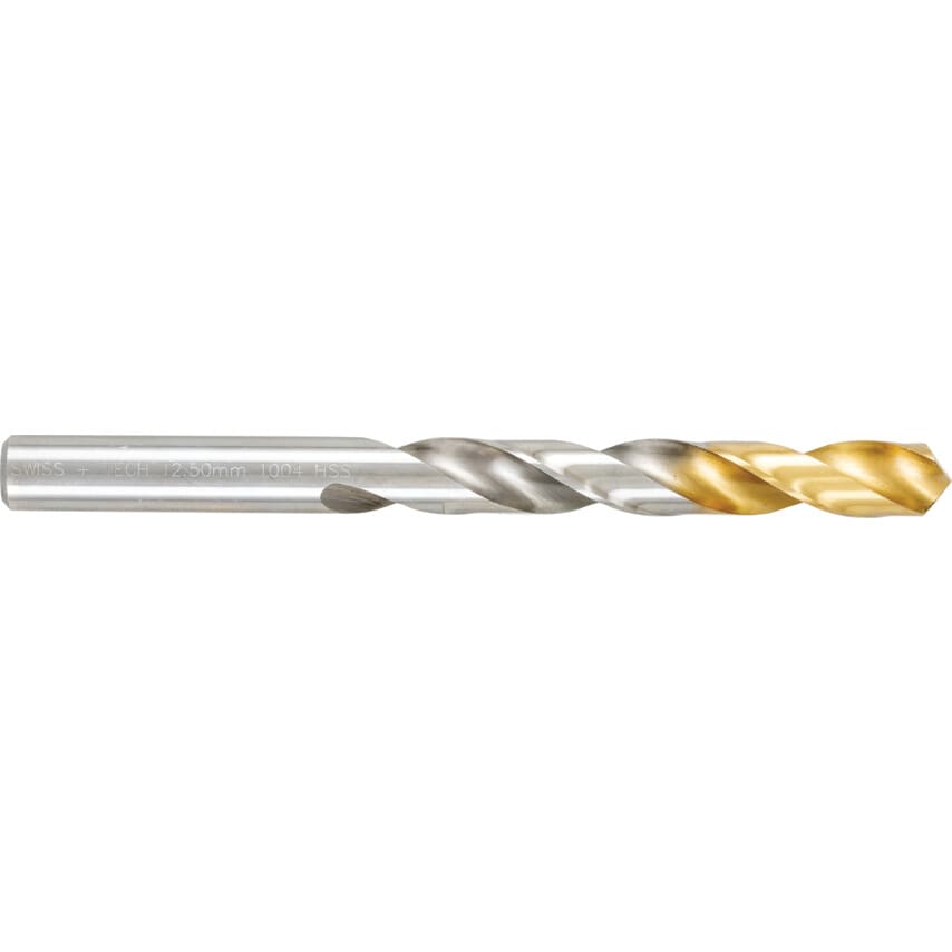12.50MM HSS Straight Shank Jobber Drills - TiN Tipped