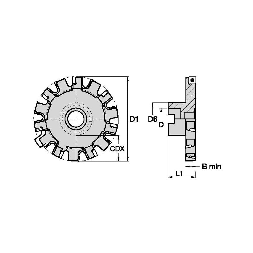 125Y12NP90SP10N16K KSSS Fixed Pocket Slotting Cutters
