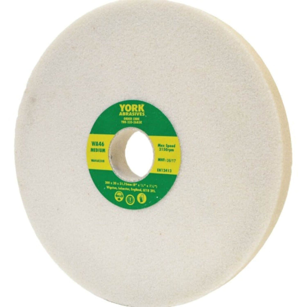 127X6X31.75MM WA100KV Medium White Aluminium Oxide Bench Grinding Wheel