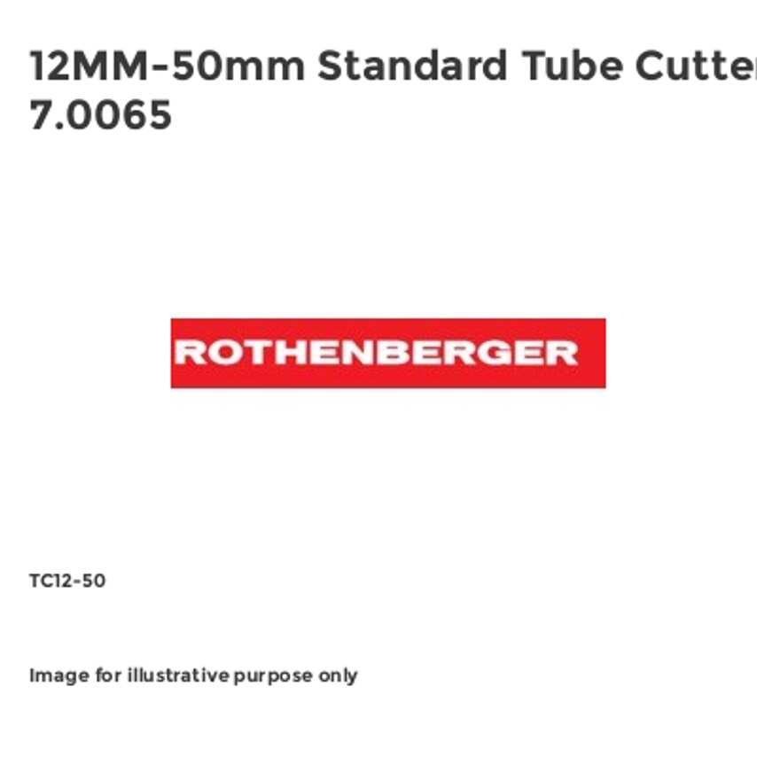 12MM-50mm Standard Tube Cutter 7.0065