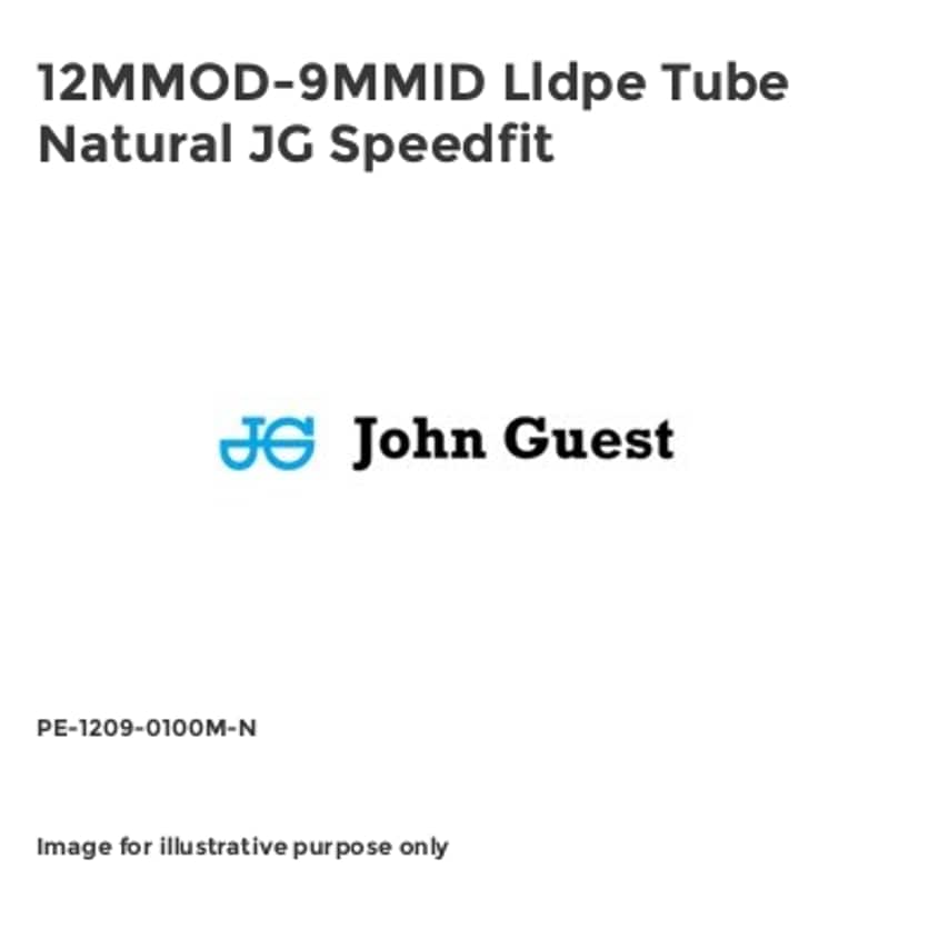 12MMOD-9MMID Lldpe Tube Natural JG Speedfit