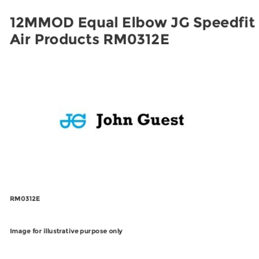 12MMOD Equal Elbow JG Speedfit Air Products RM0312E