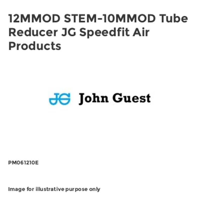 12MMOD STEM-10MMOD Tube Reducer JG Speedfit Air Products PM061210E