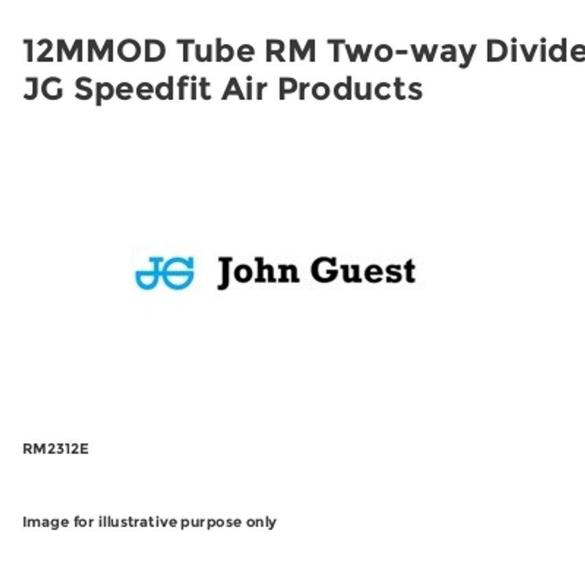 12MMOD Tube RM Two-way Divider JG Speedfit Air Products RM2312E