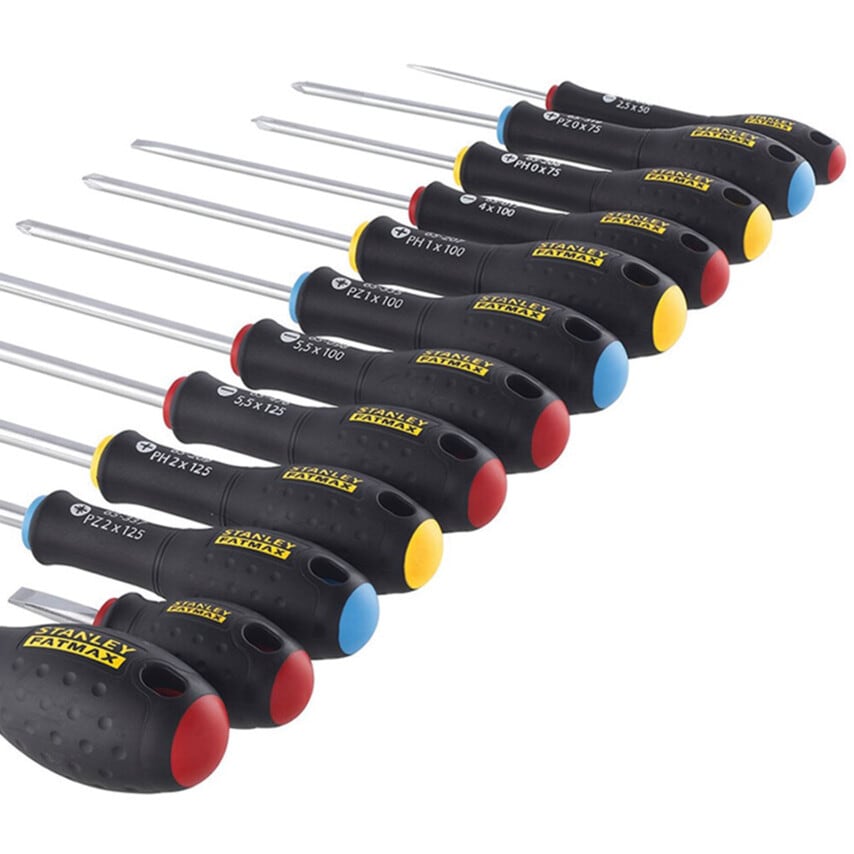 12PC FatMax Screwdriver Set Ph/Pz/Fl/Para UK FMHT65426-0