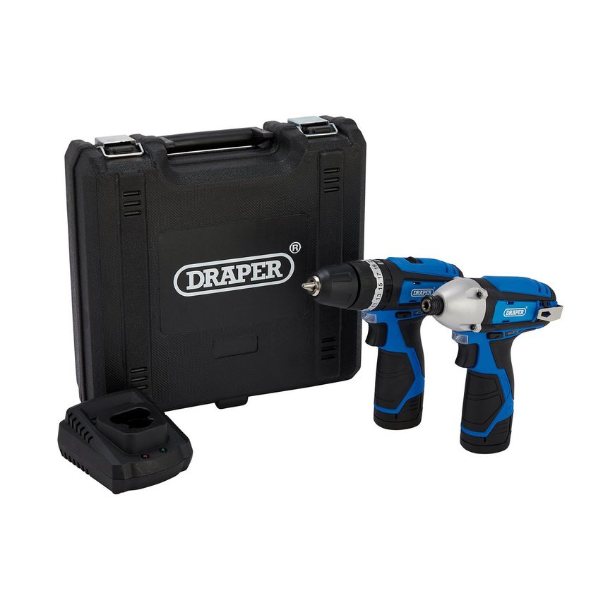 12V Combi Drill and Impact Driver with 2 x 1.5Ah Batteries 1 X Fast Charger