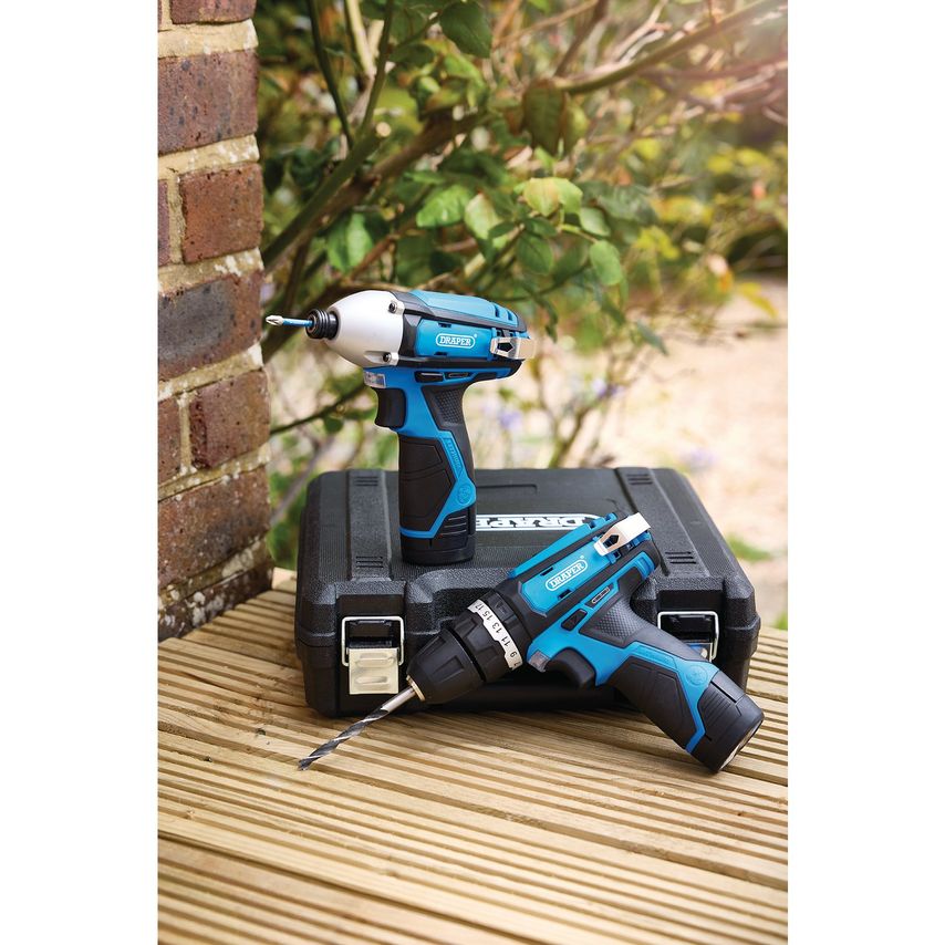 12V Combi Drill and Impact Driver with 2 x 1.5Ah Batteries 1 X Fast Charger