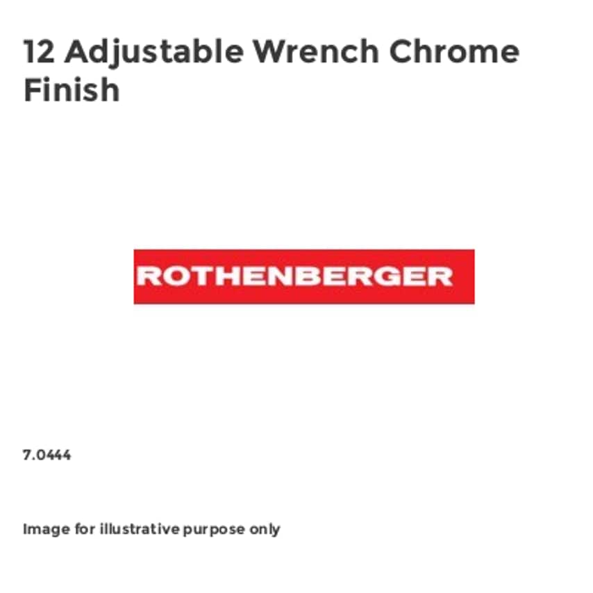 12 Adjustable Wrench Chrome Finish 7.0444
