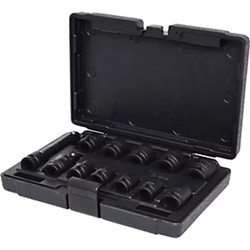 1/2'' Impact Socket Set Short Hexagon 12 Parts
