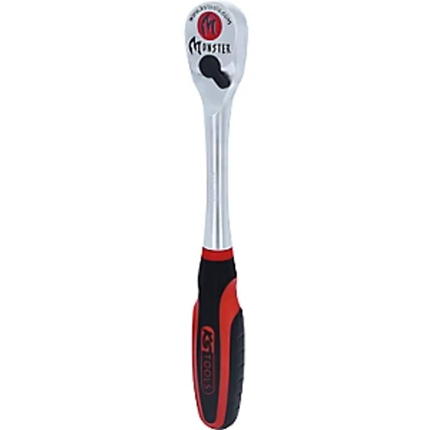 1/2'' Monster Reversible Ratchet, 100 Tooth, Red/Black