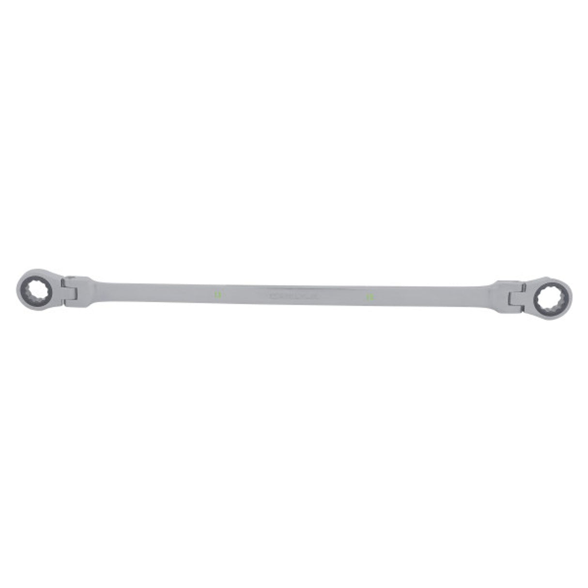 12 PT 13mm x 15mm 72 Tooth Extended Box Ratcheting Flex Double Box Wrench