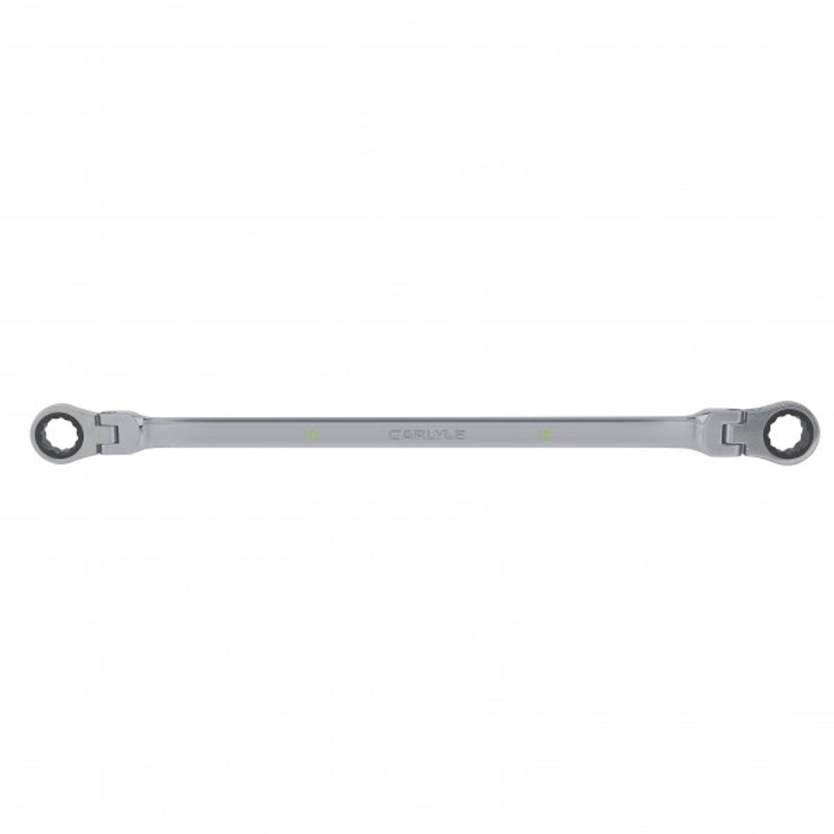 12 PT 16mm x 18mm 72 Tooth Extended Box Ratcheting Flex Double Box Wrench