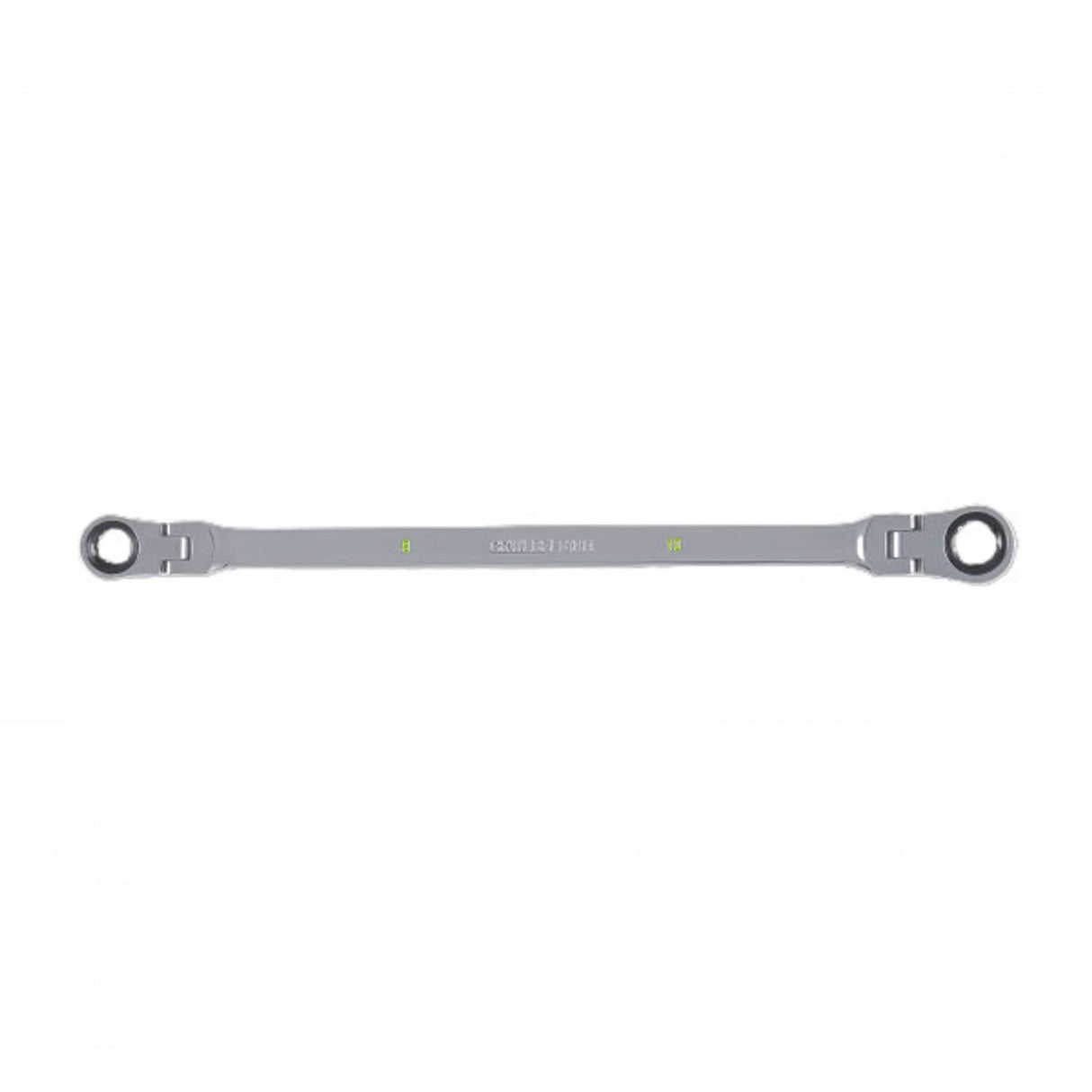 12 PT 8mm x 10mm 72 Tooth Extended Box Ratcheting Flex Double Box Wrench