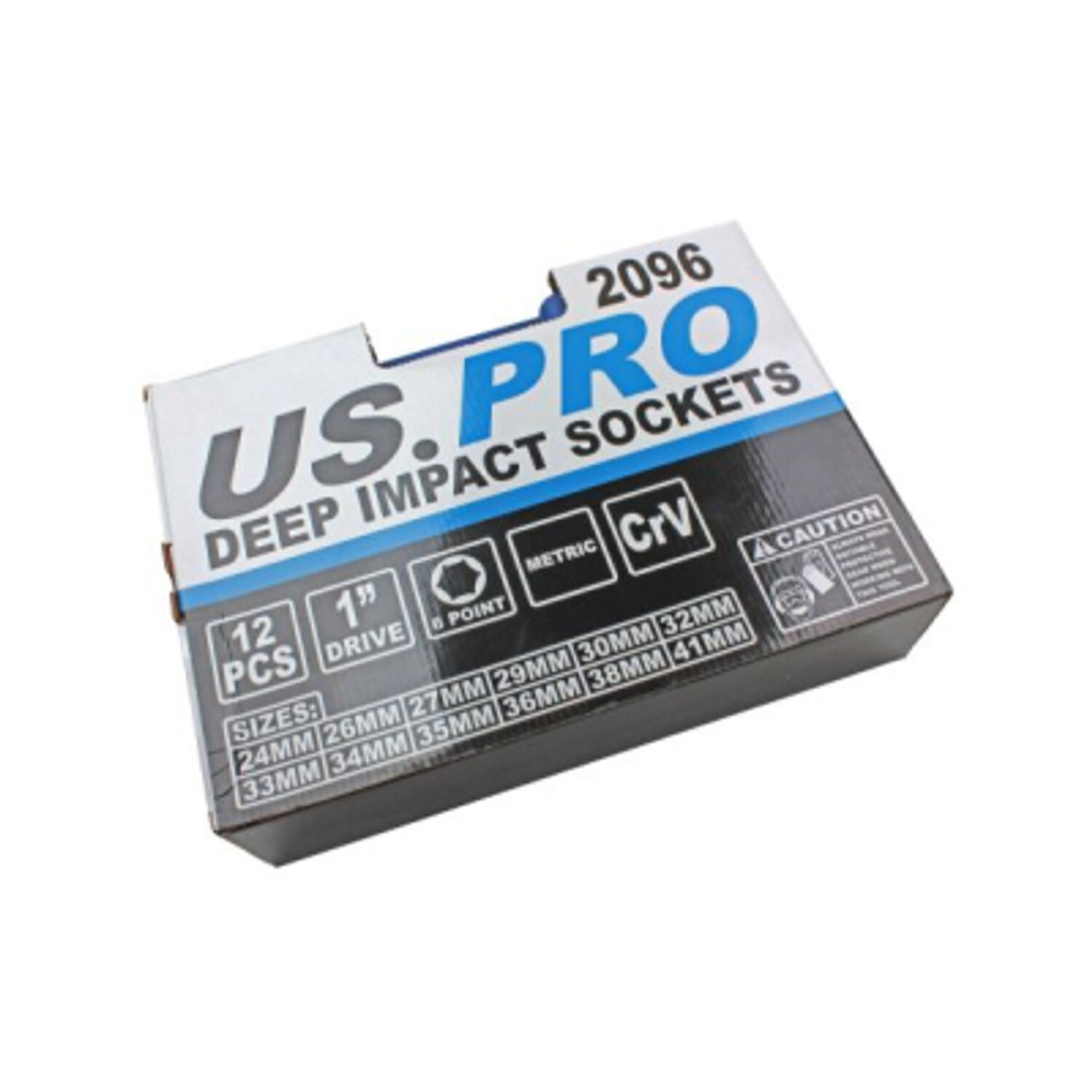 12 Piece 1in Drive 6 Point Deep Impact Metric Socket Set