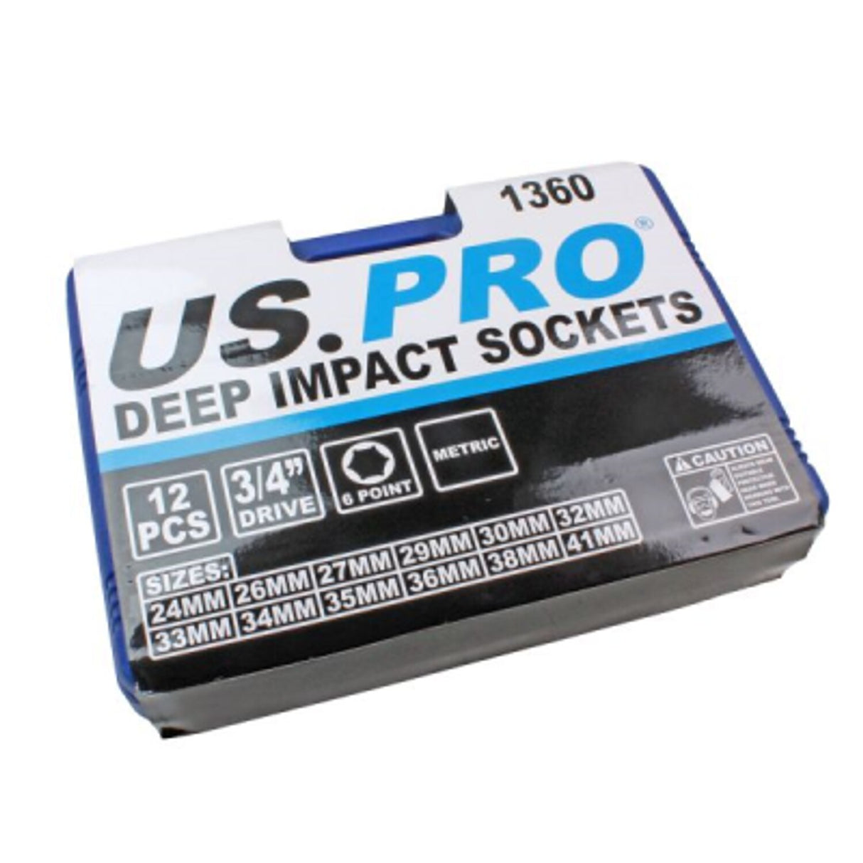 12 Piece 3/4in Dr 6PT Deep Impact Sockets Metric