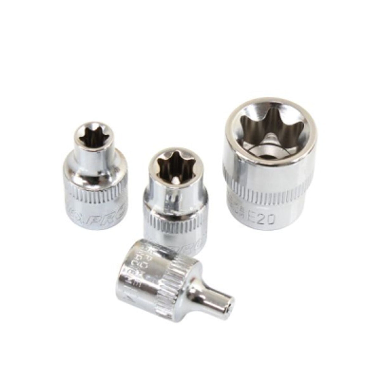 12 Piece 3/8in Dr E Star Sockets on Rail