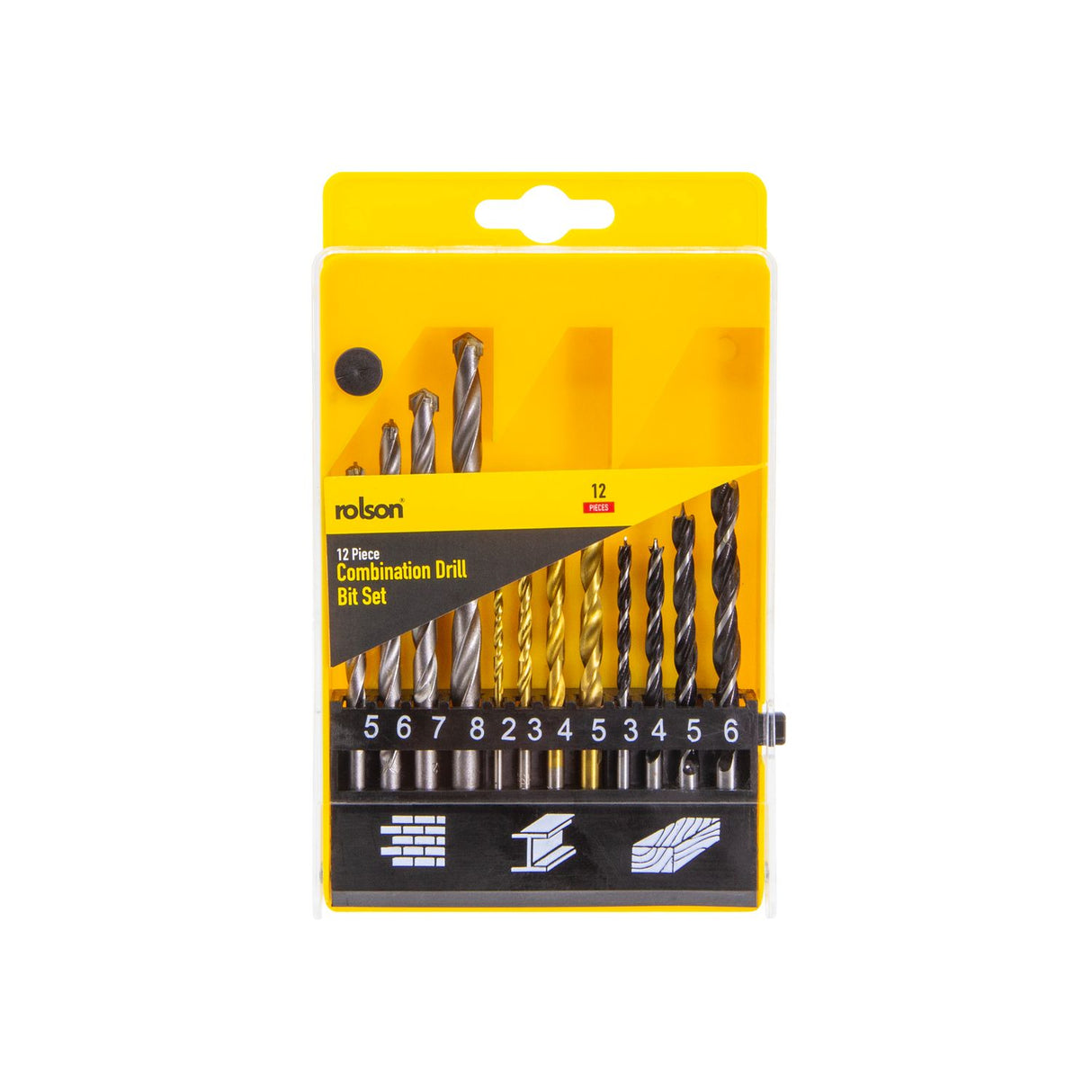 12 Piece Combination Drill Bit Set