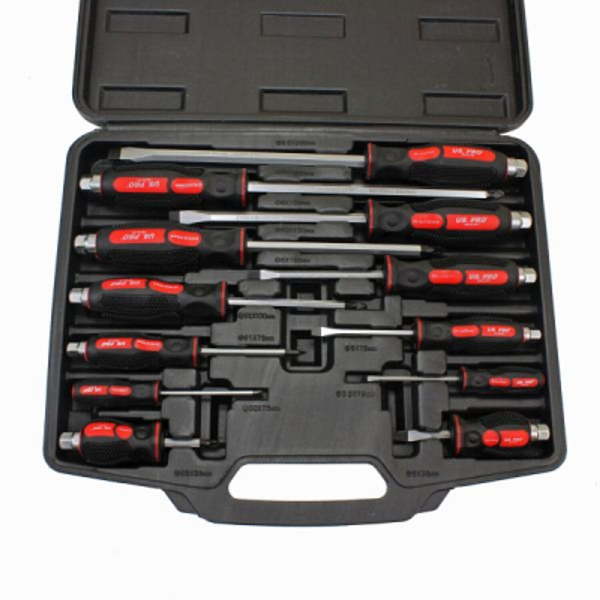 12 Piece Go Through Screwdriver Set SL + Pz