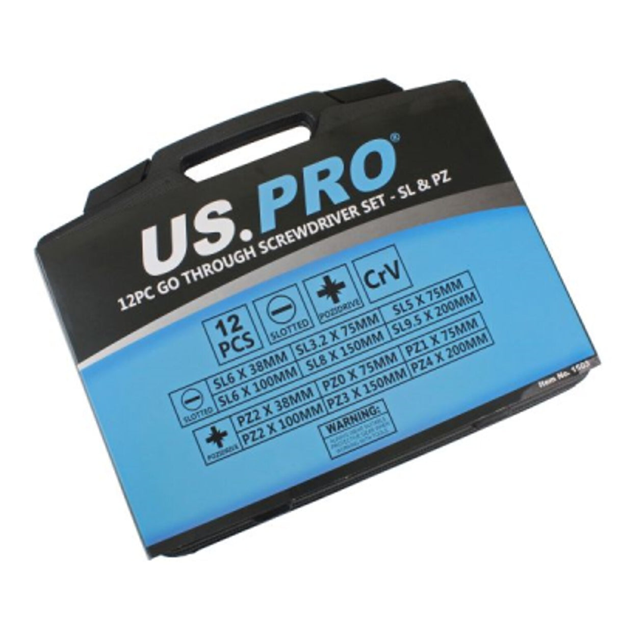 12 Piece Go Through Screwdriver Set SL + Pz