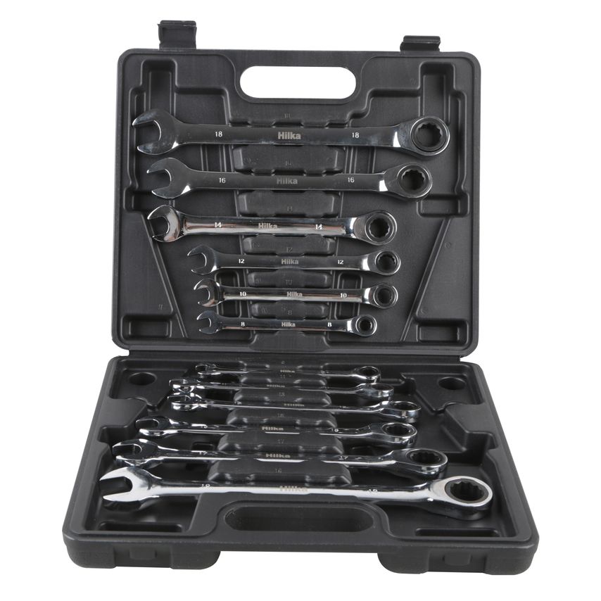 12 Piece Ratchet Spanner Set Metric Pro Craft