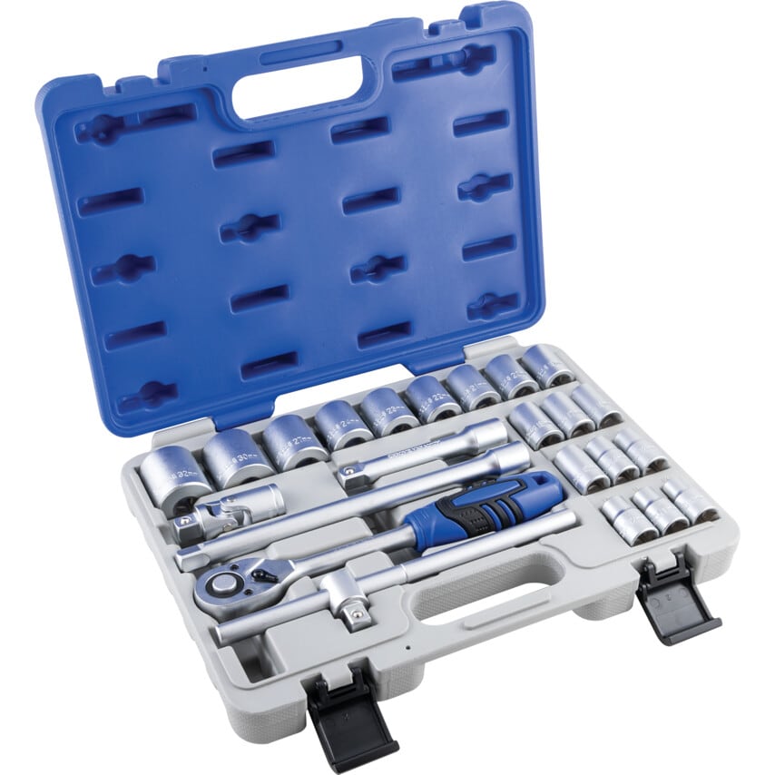 1/2" Square Drive 23 Piece Metric Socket Set