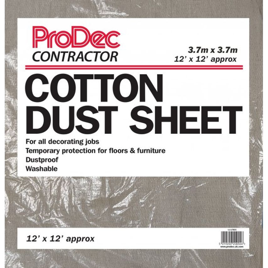 12' X 12' Contractor Cotton Twill Dust Sheet
