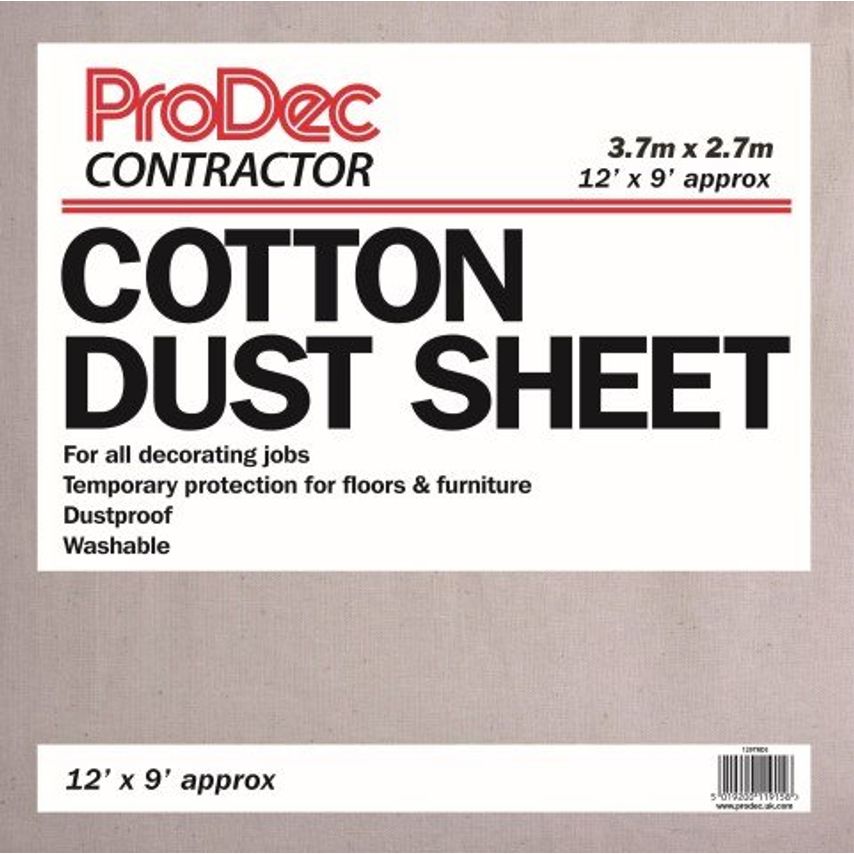 12' X 9' Contractor Cotton Twill Dust Sheet