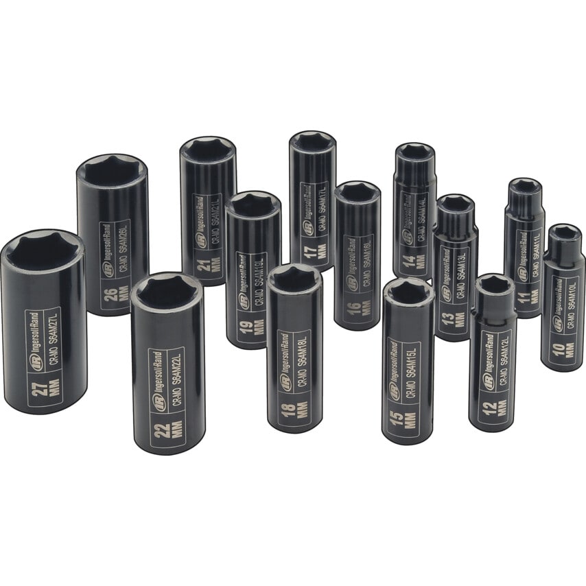 1/2in Metric Universal Long Sockets Set Cr-Mo Steel (ST-14)