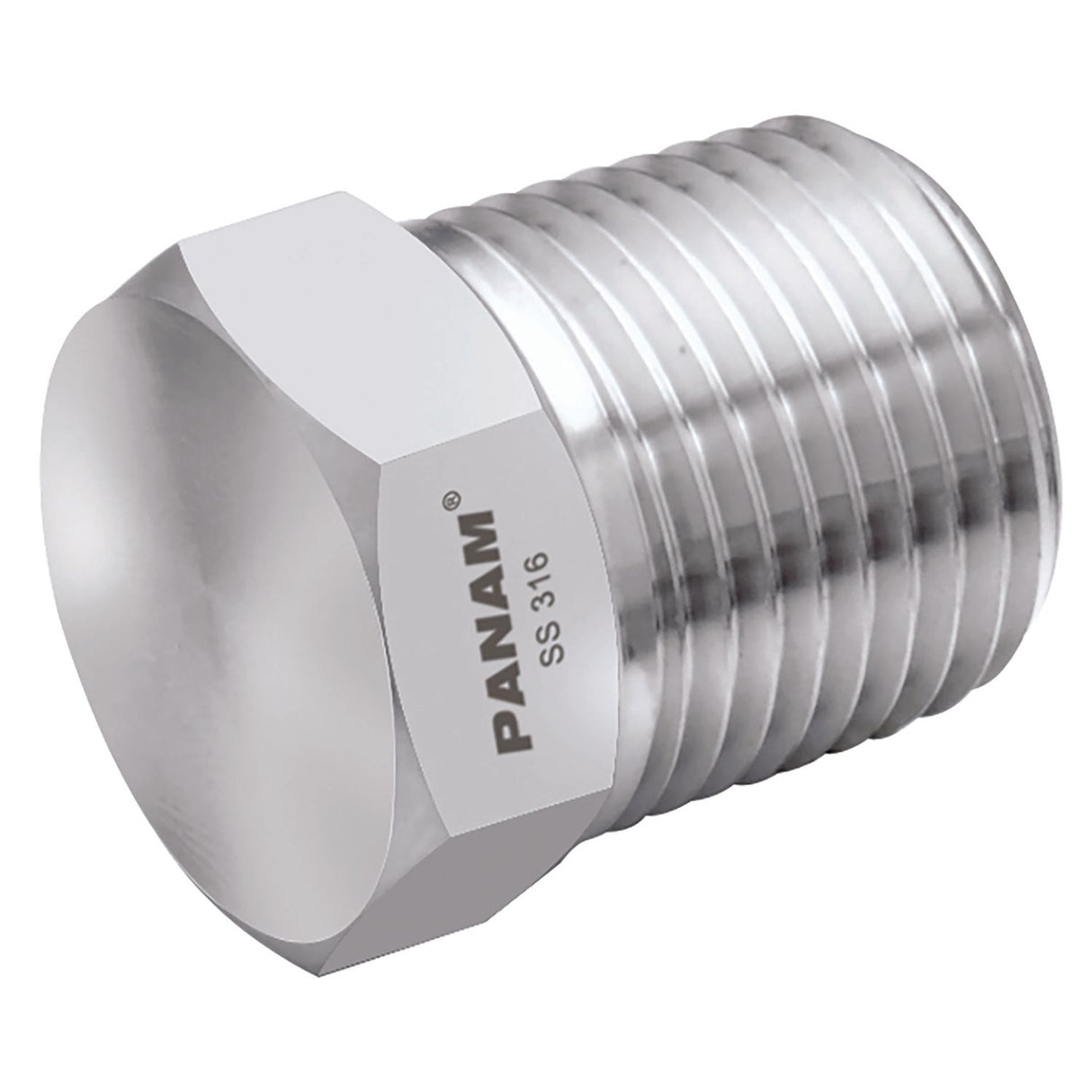1/2in NPT Male 316 Pipe Plug - PP-08