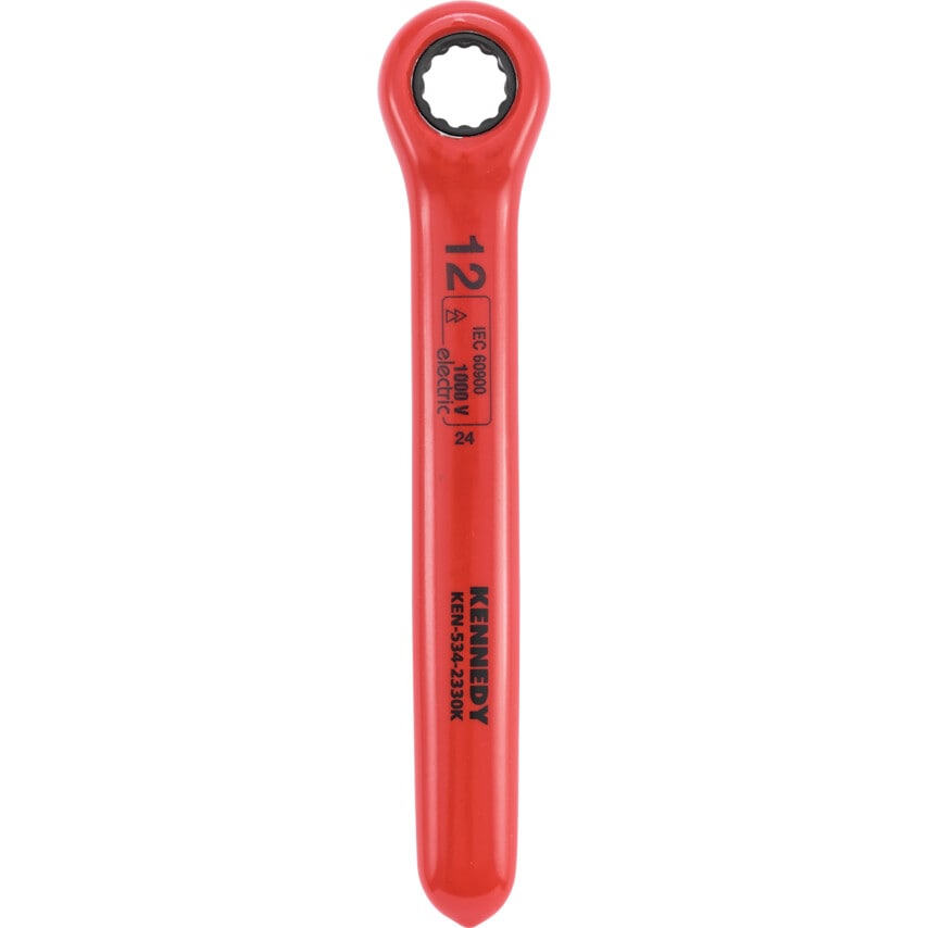 12mm Insulated Ratchet Ring Spanner Double Triangle 1000 V