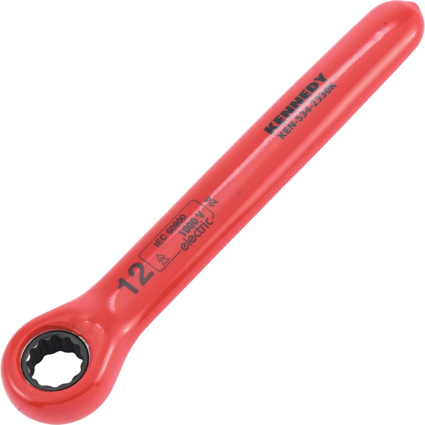 12mm Insulated Ratchet Ring Spanner Double Triangle 1000 V