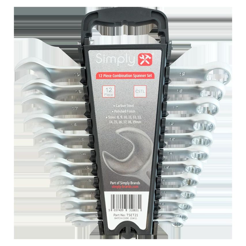 12pc Combination Spanner Set 8-19mm - TSET21