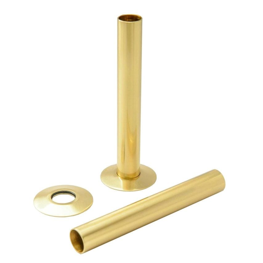 130mm Sleeve Set 18mm Diameter - Brushed Brass