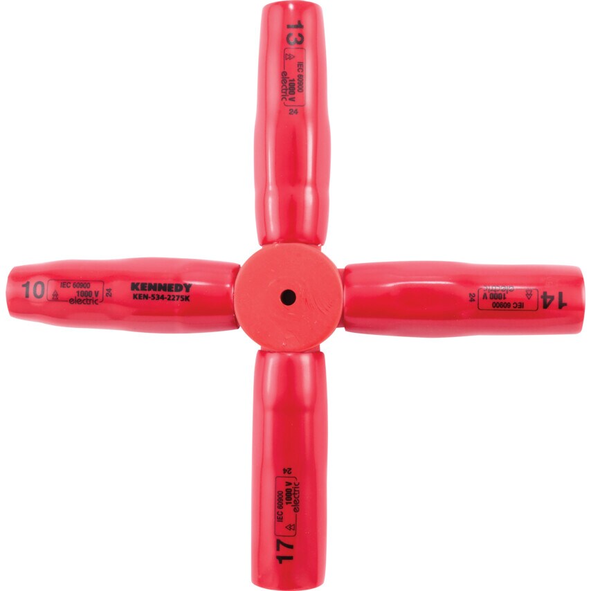 13/14/17/19MM Insulated Center Cross Key Double Triangle 1000 V