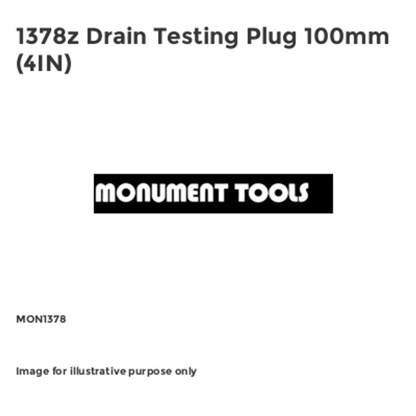 1378z Drain Testing Plug 100mm (4IN)