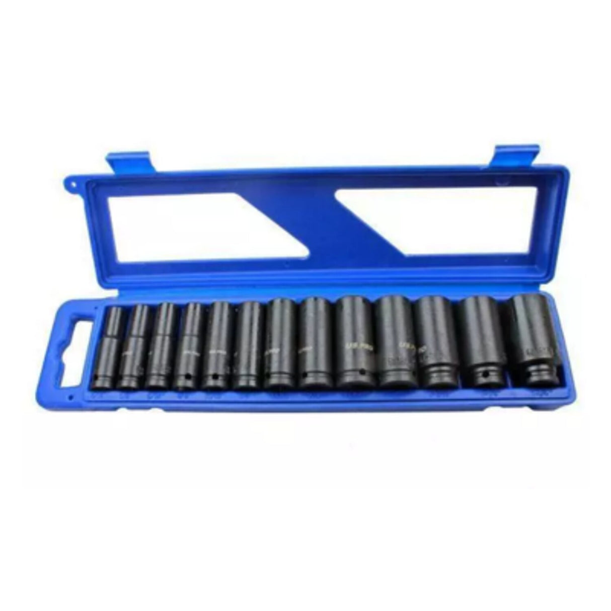 13 Piece 1/2in Dr 6PT Deep Impact Sockets SAE