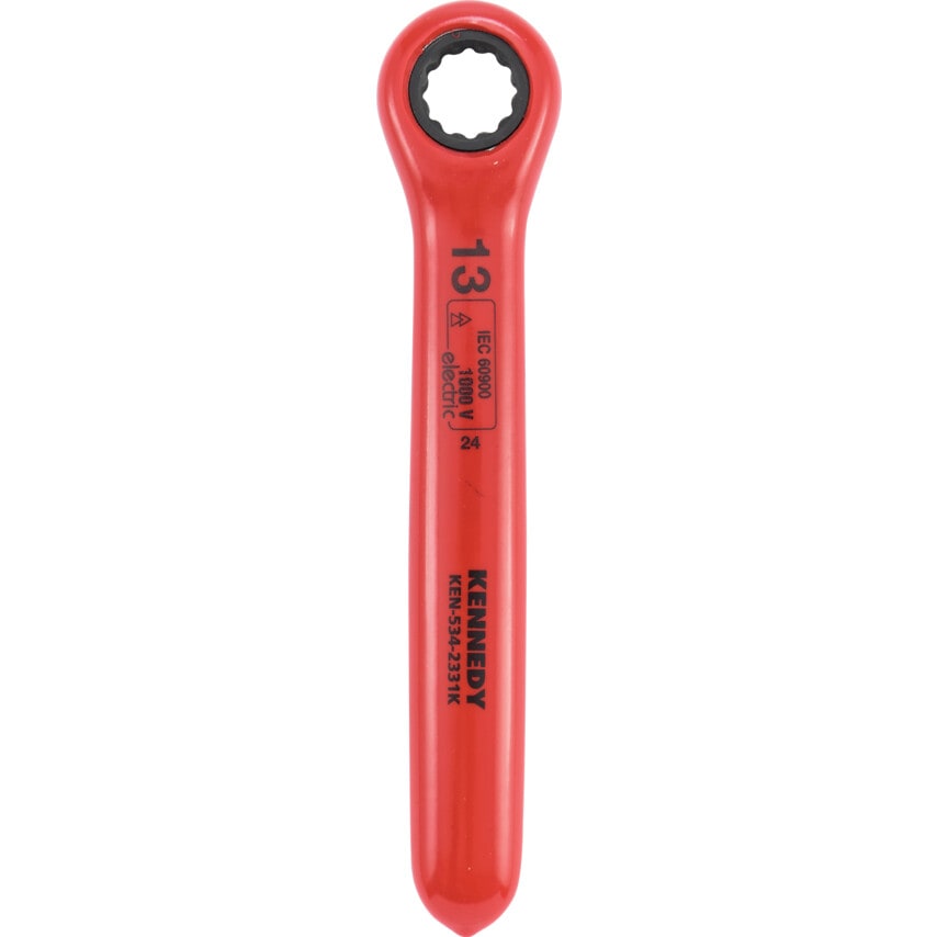 13mm Insulated Ratchet Ring Spanner Double Triangle 1000 V